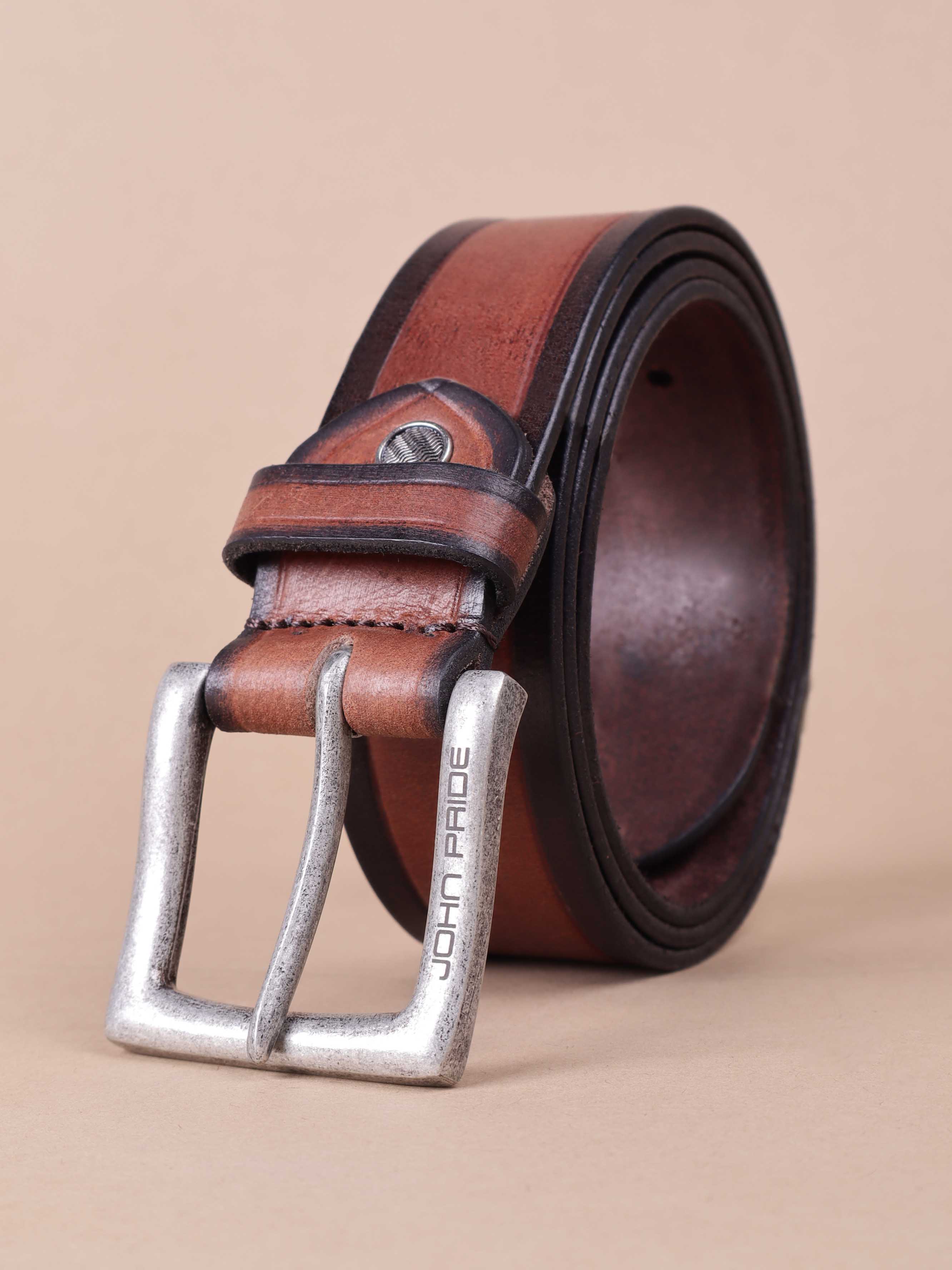 Brown Dual Tone Leather Belt