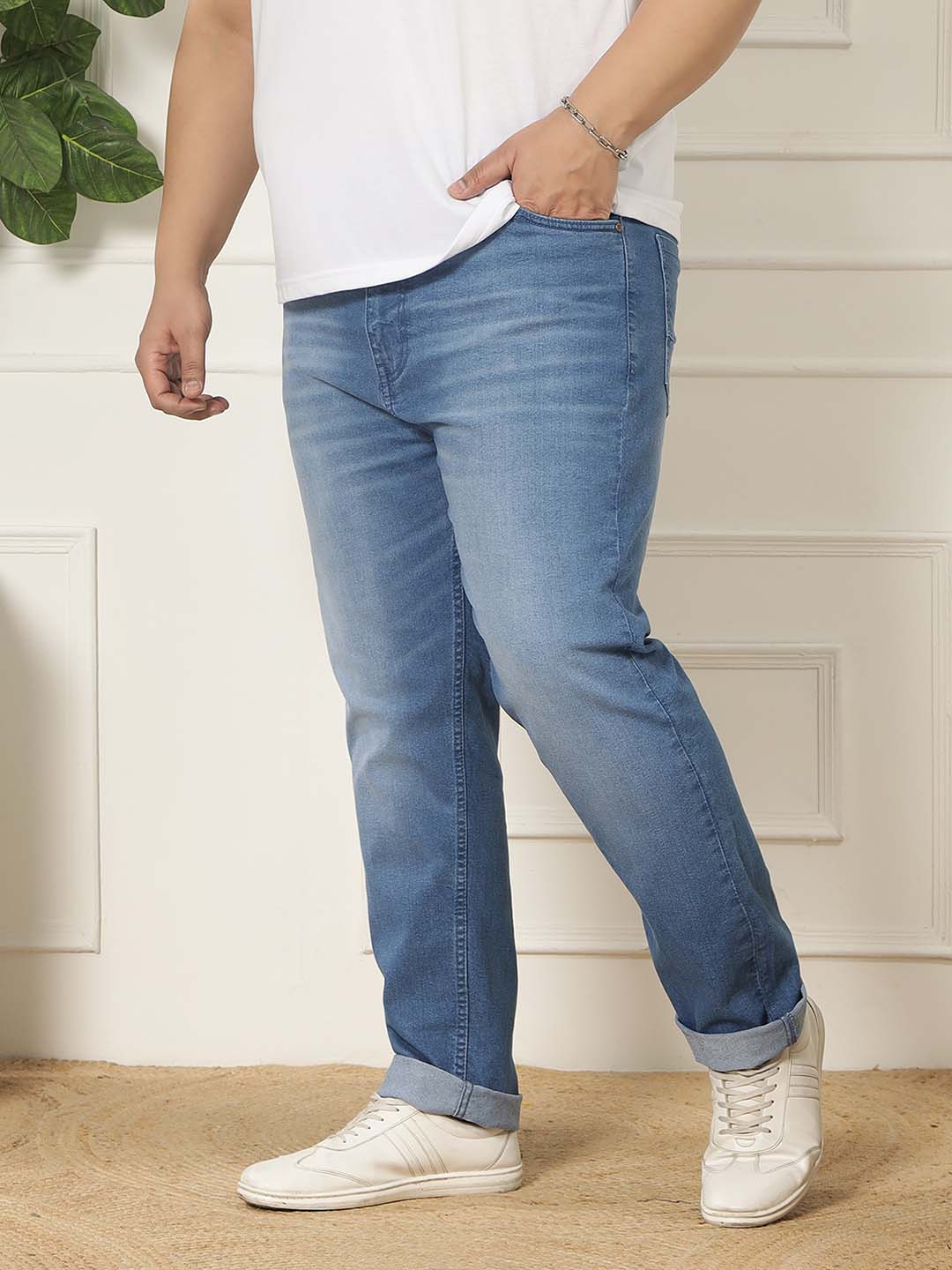 Wave Wash Elasticated Denim