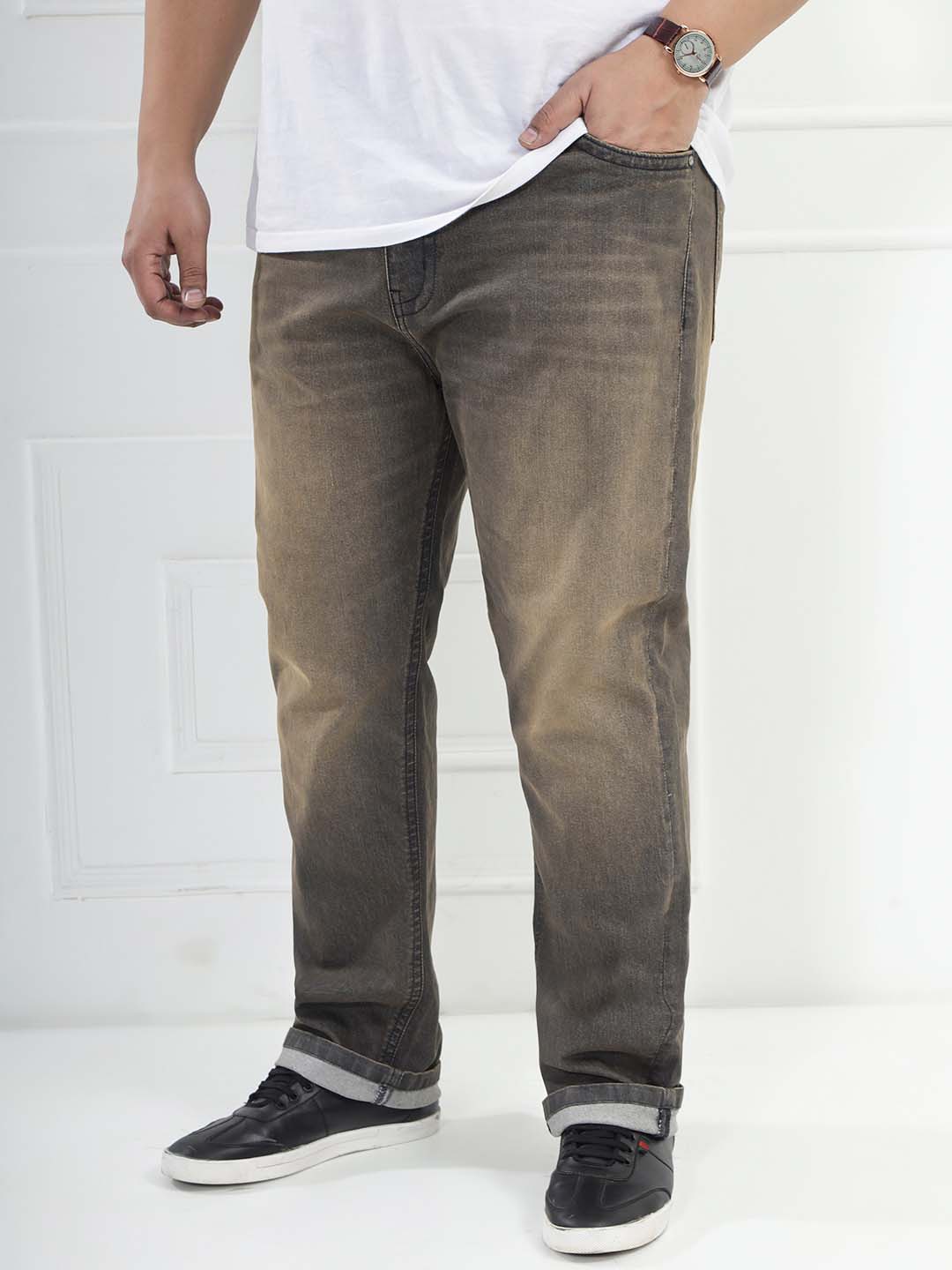 Taupe Tone Elasticated Jeans