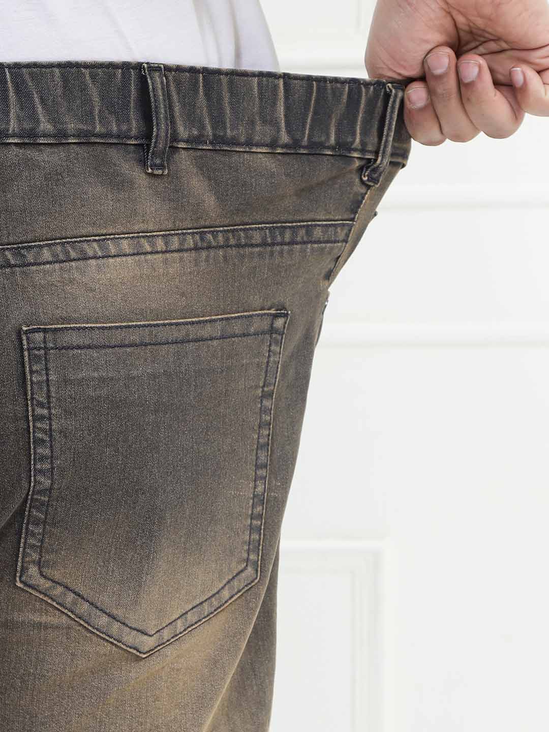 Taupe Tone Elasticated Jeans