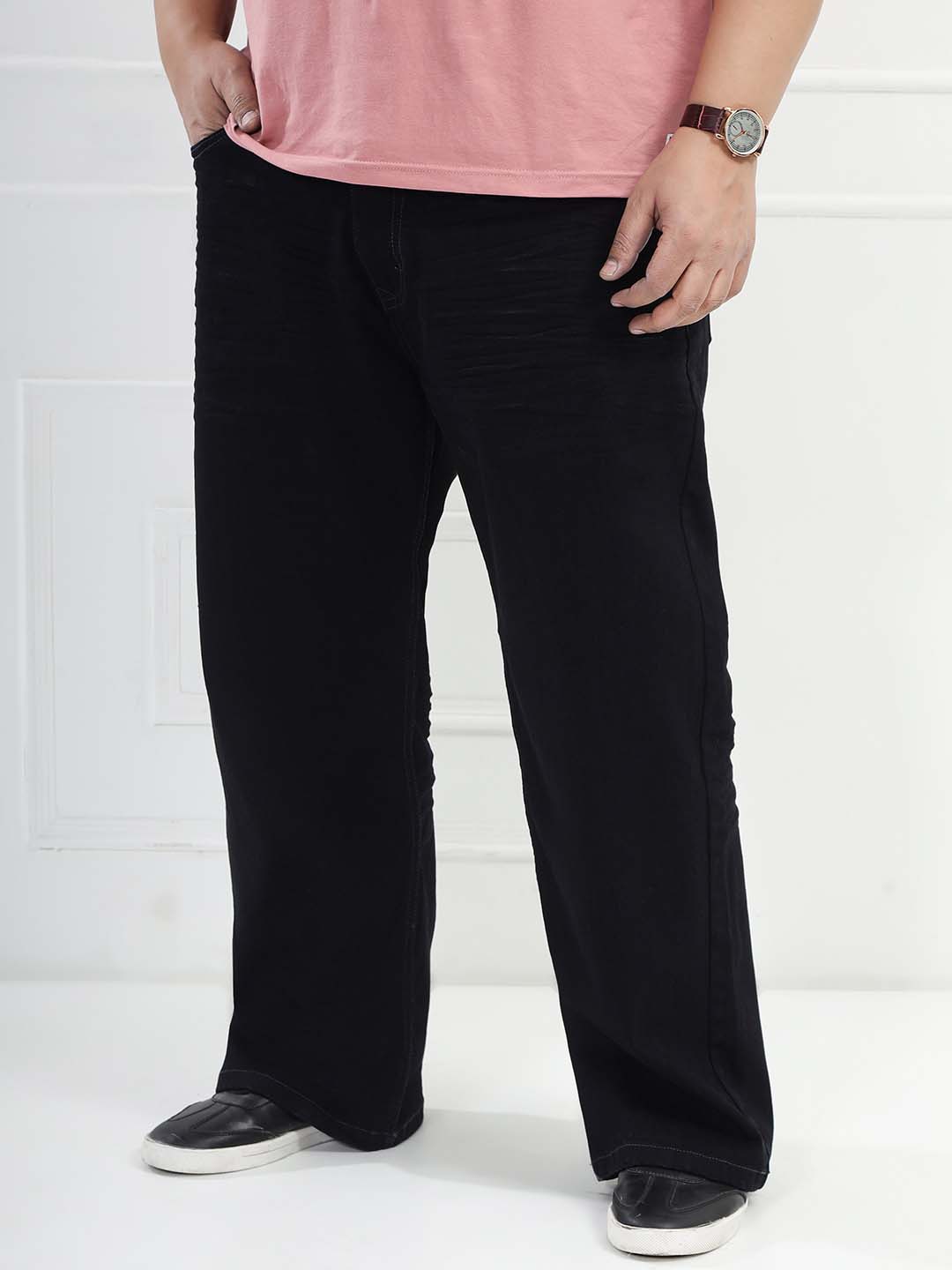 Noir Whisker Baggy Jeans