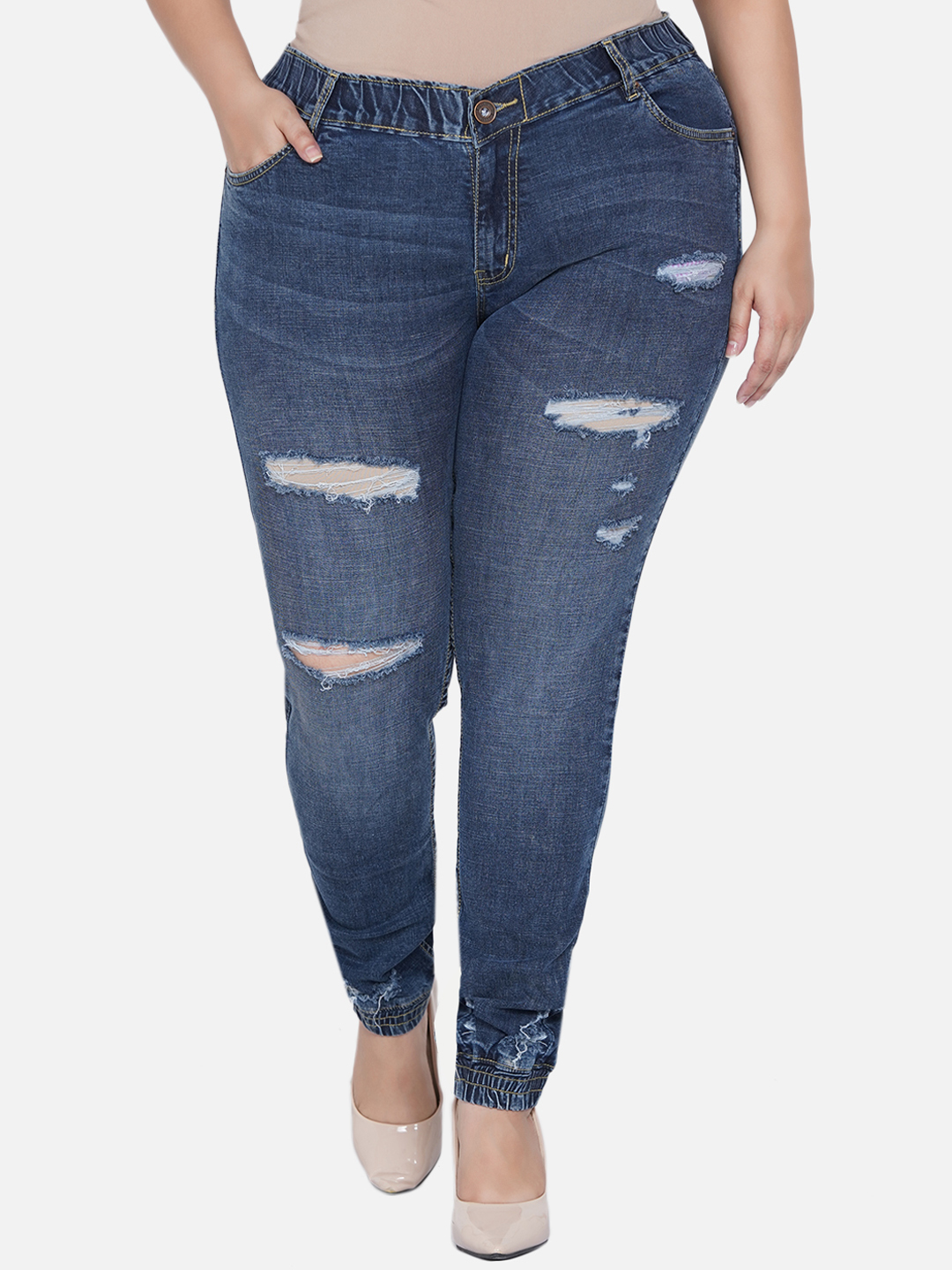 Distressed Rough Jeans 