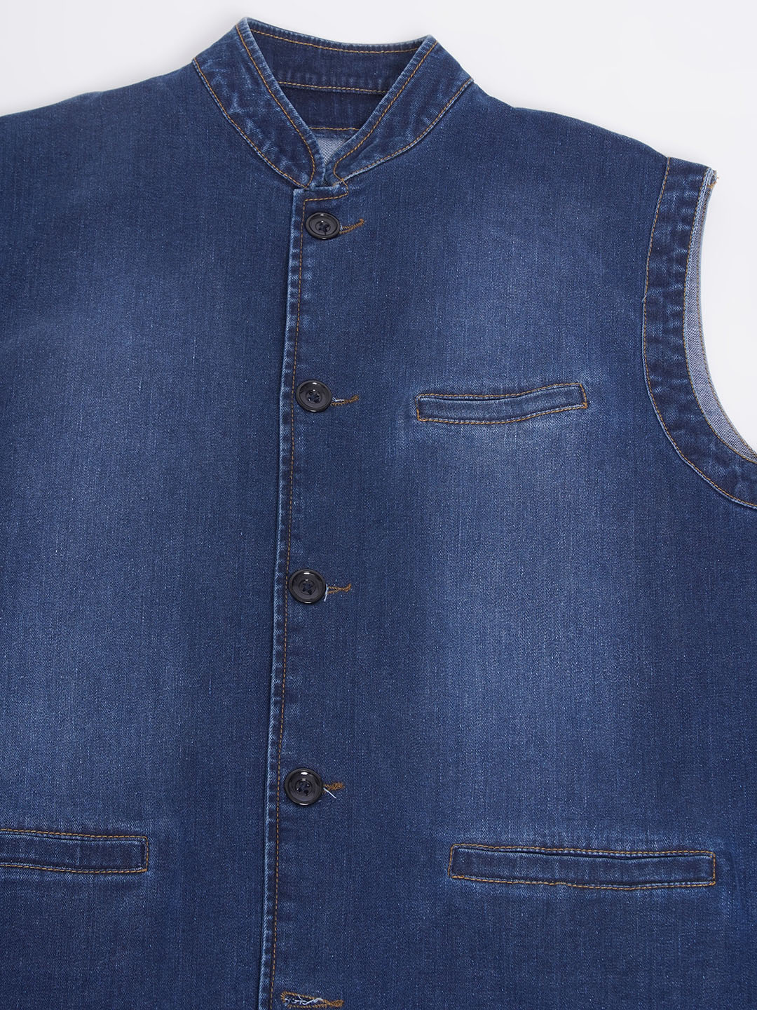 John Pride Denim Nehru Jacket