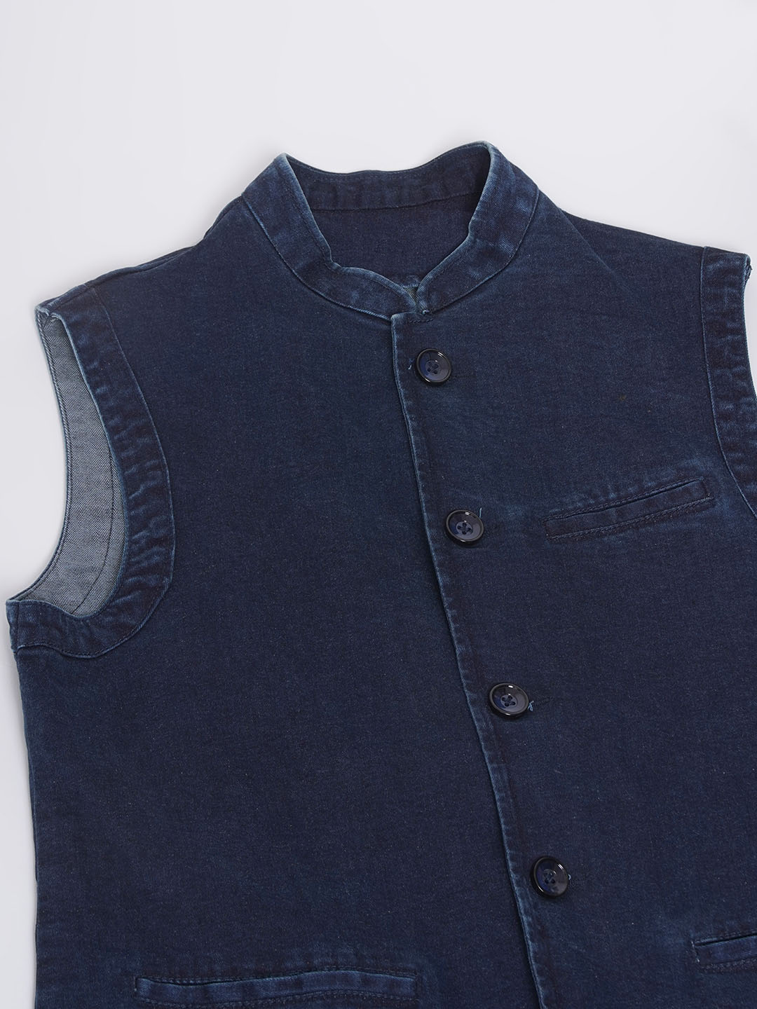 John Pride Denim Nehru Jacket