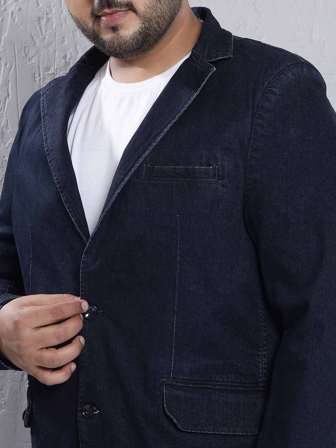 Deep Azure Denim Blazer