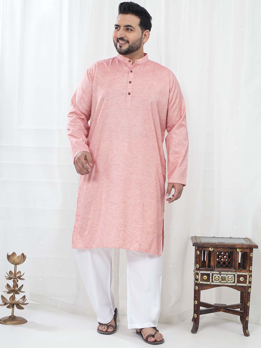 Rose Aura Silk Kurta