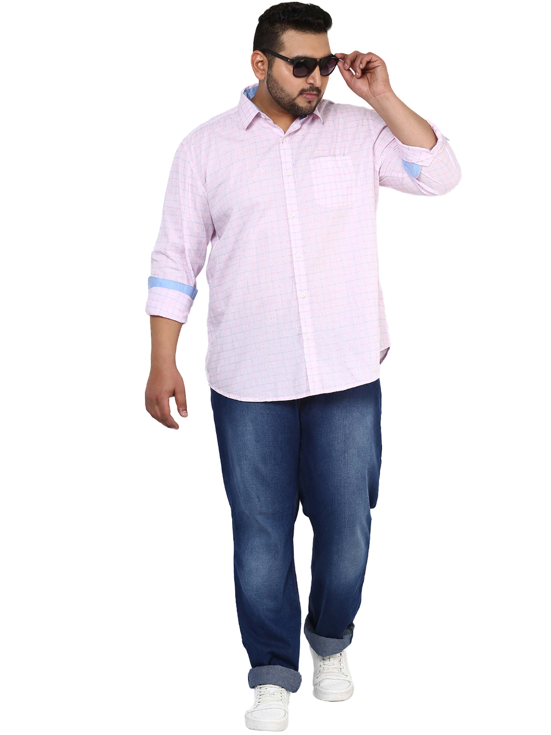 John Pride Men Pink Coloured Shirt