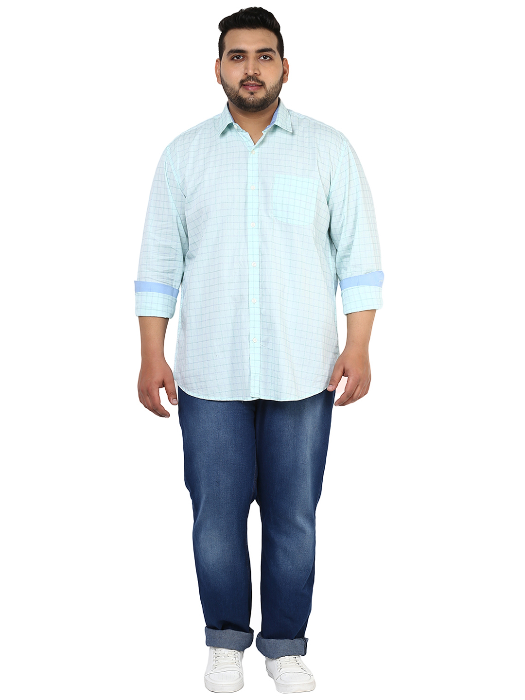 John Pride Men Sea Green Coloured Shirt