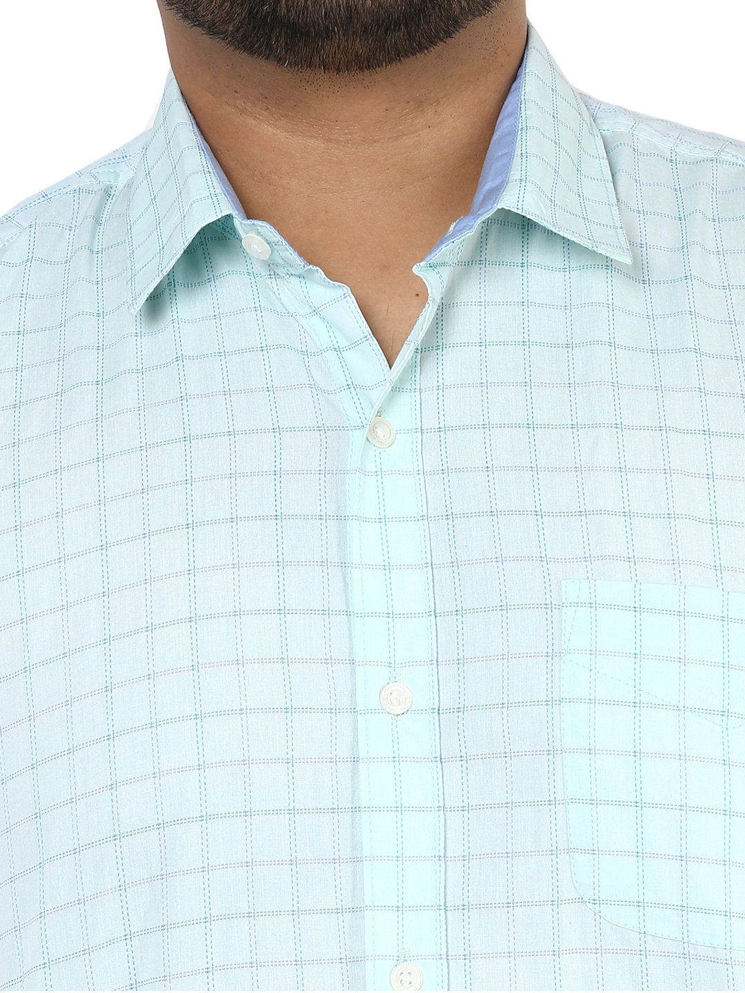 John Pride Men Sea Green Coloured Shirt