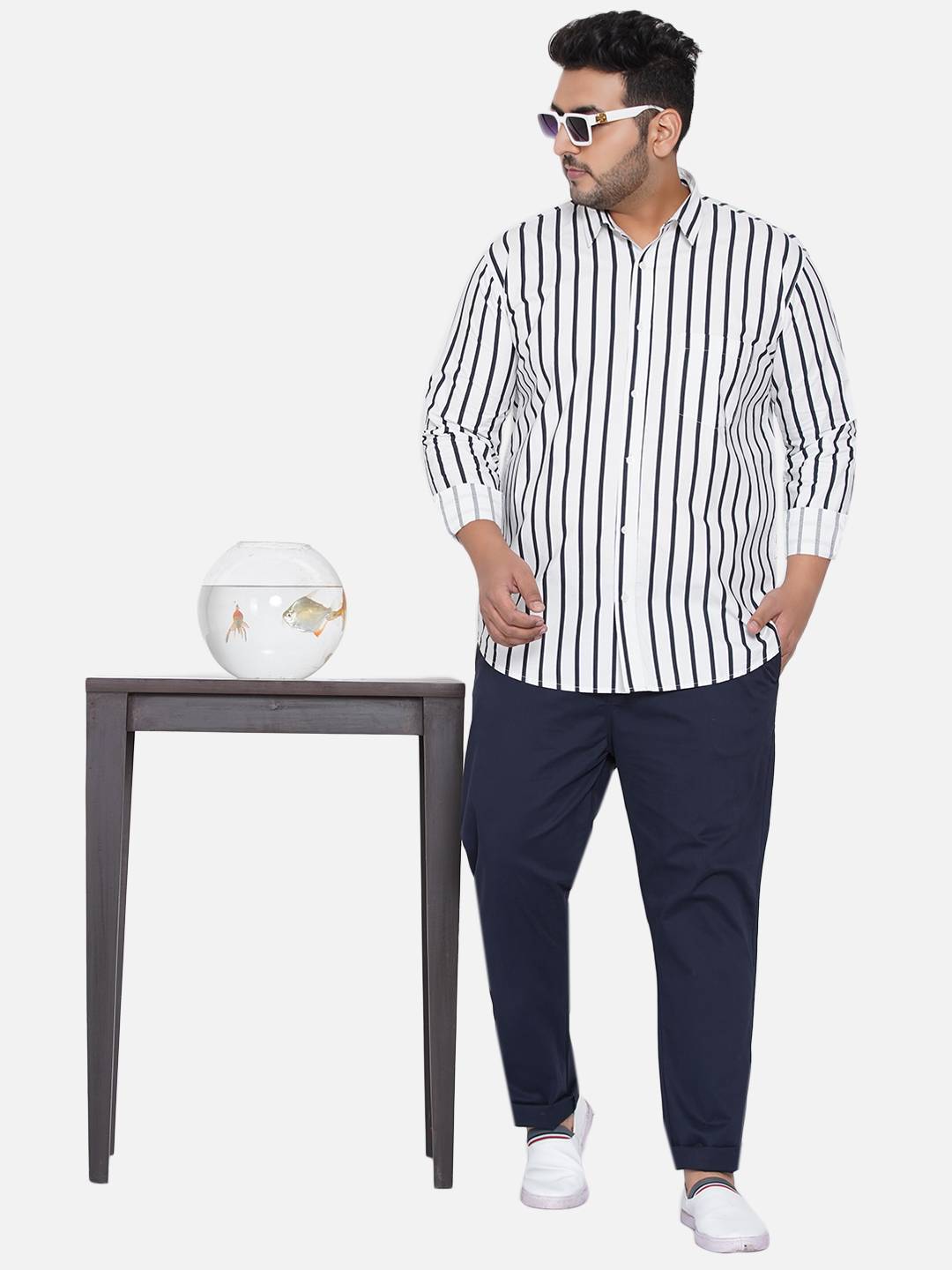 White Striped Shirt