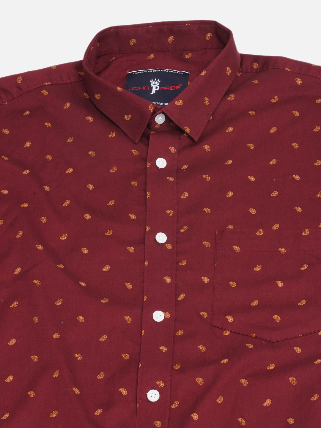 Paisley Printed Maroon Shirt