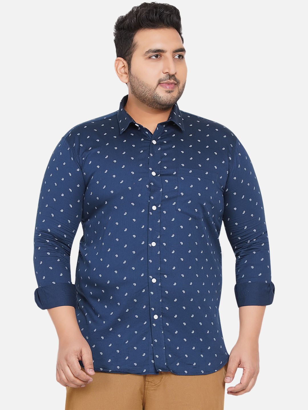 Paisley Printed Navy Blue Shirt