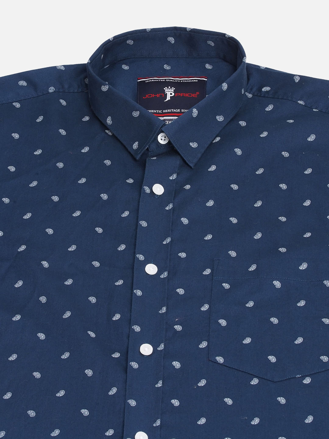 Paisley Printed Navy Blue Shirt