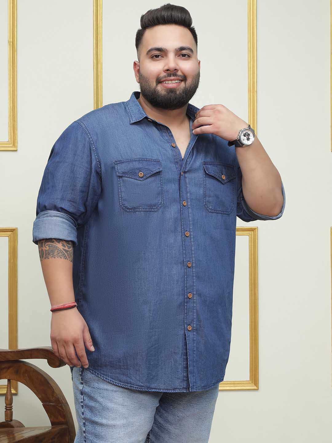 Navy Edge Denim Shirt