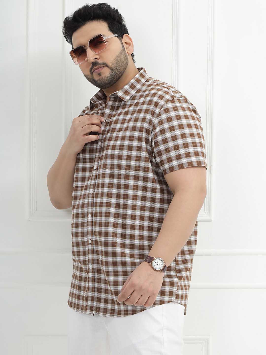Mocha Check Shirt
