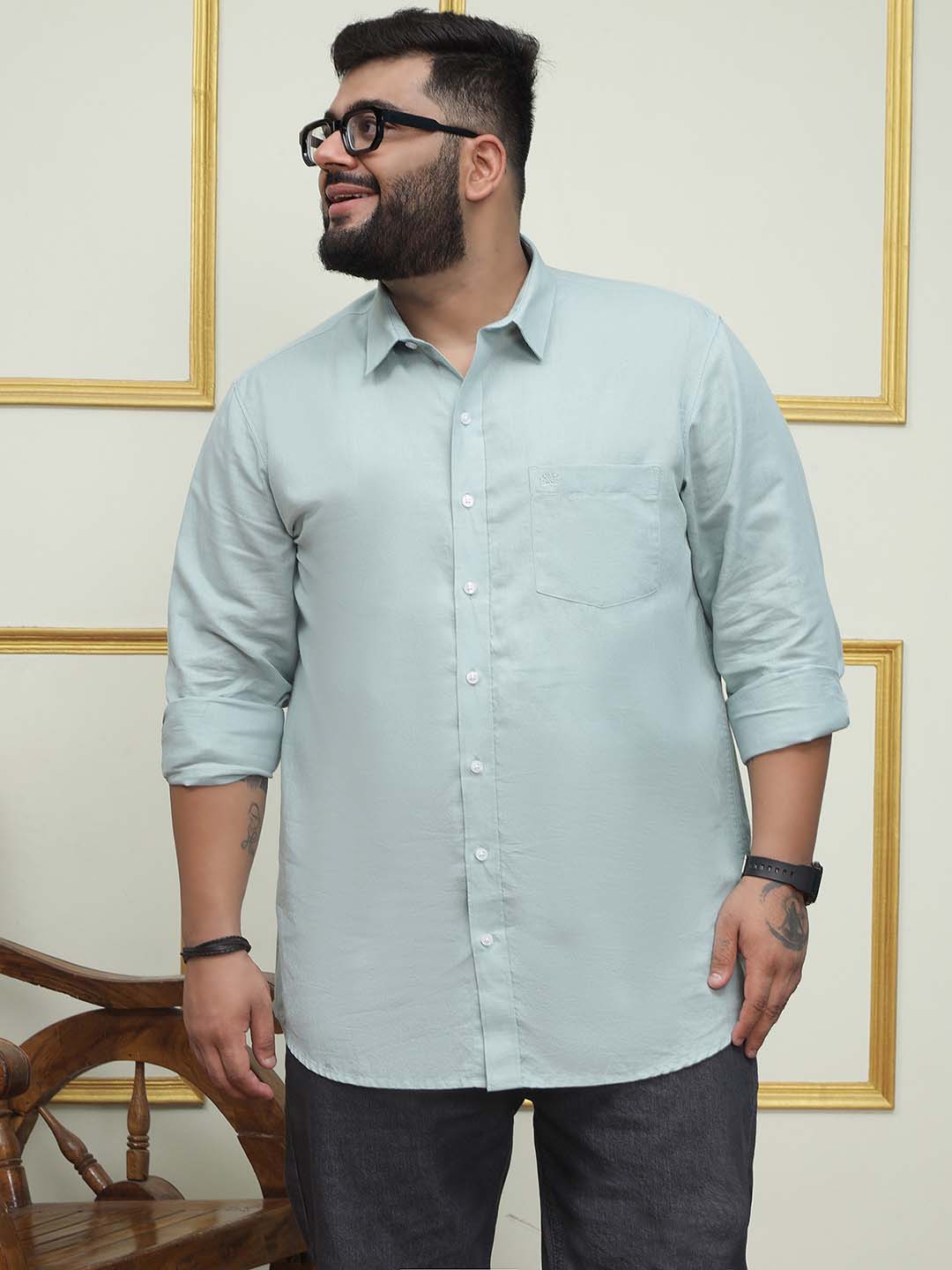 Cloud Mint Linen Shirt